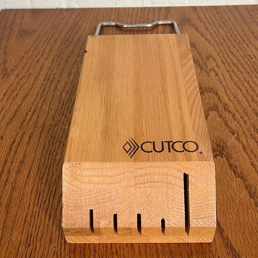 Cutco Space Saver 5 Slot Knife Block Solid Oak